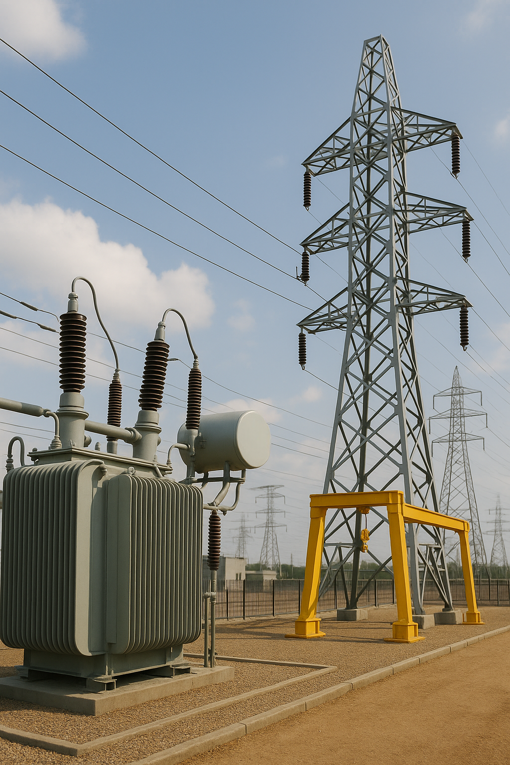 Perangkat komponen listrik siap distribusi